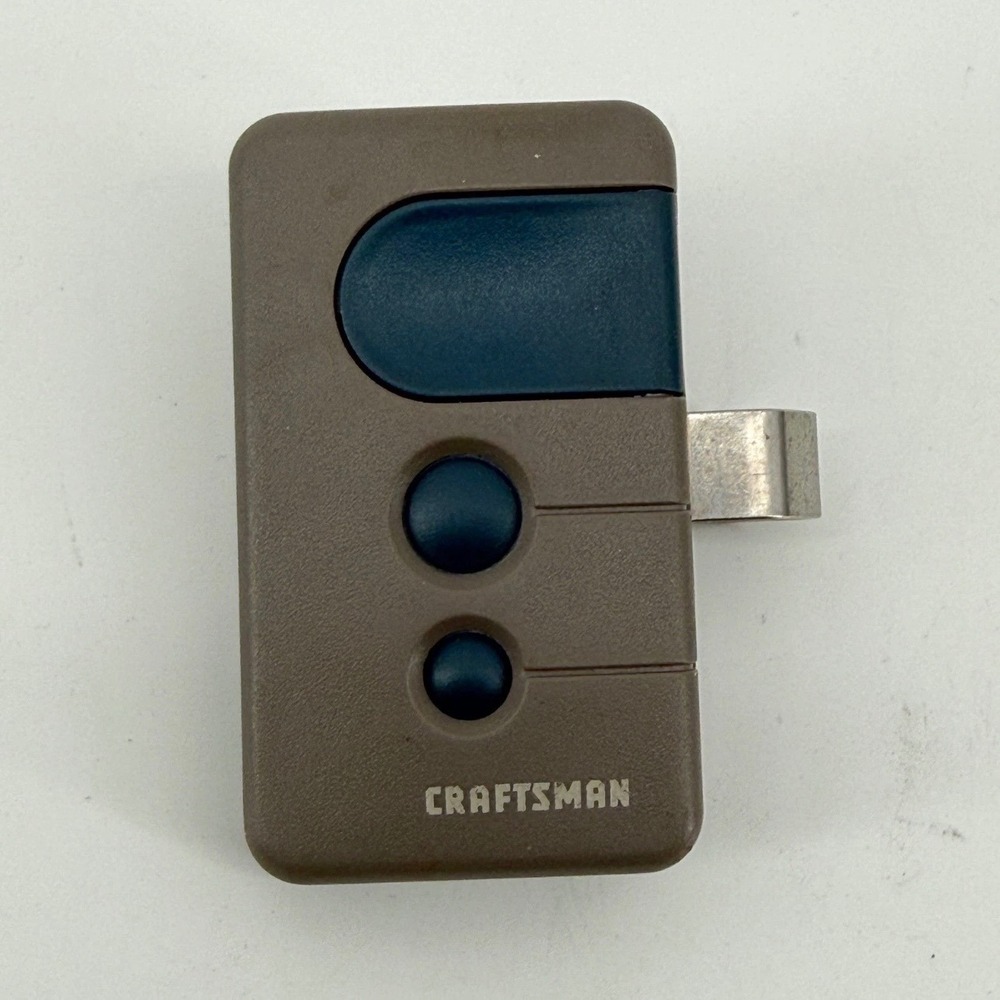 Craftsman Garage Door Opener Remote OS 3-Button Visor Clip Plastic Brown Solid